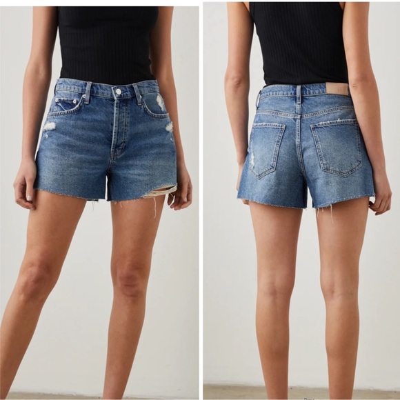 Rails Pants - Rails Zuma Cut Off Shorts Size: 26 in Vintage Sapphire Distress